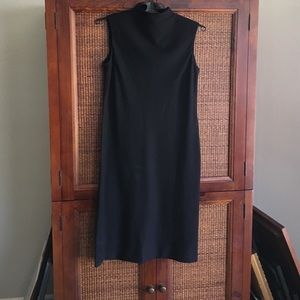 Ralph Black mock turtle wool blend shift Dress